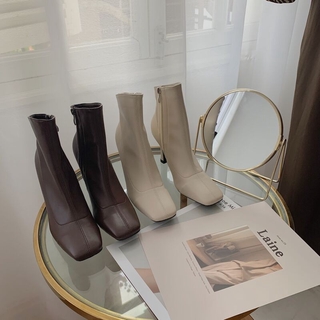 Heel boots mũi vuông G-876-5