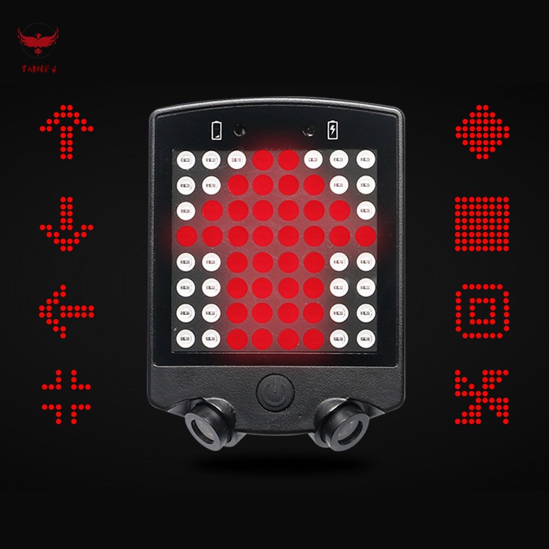 Đèn Led Tín Hiệu Phía Sau Xe Đạp Tmnfj 64 Led Kèm Remote Điều Khiển