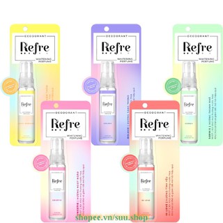 Xịt Khử Mùi Refre 30Ml Dưỡng Sáng Da Với Nhiều Hương Thơm Giúp Bạn Dễ Lựa Chọn Hơn, suu.shop Cam Kết 100% Chính Hãng.