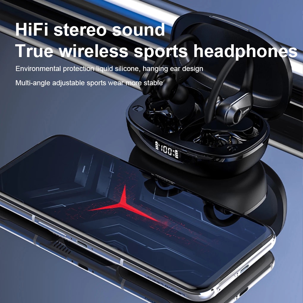 Móc tai thể thao không dây LP75 Bluetooth 5.3 mới có chống ồn Micrô âm thanh nổi Hi-Fi Chống thấm nước