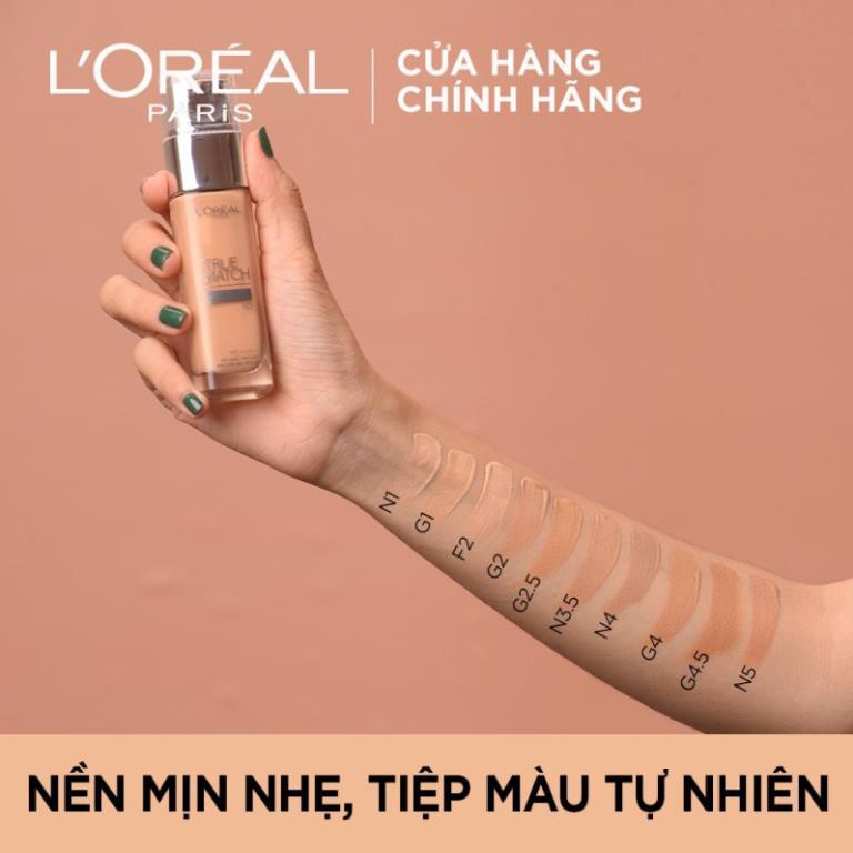 Kem nền mịn nhẹ dưỡng da dạng lỏng L'Oreal Paris True match Liquid Foundation 30ml