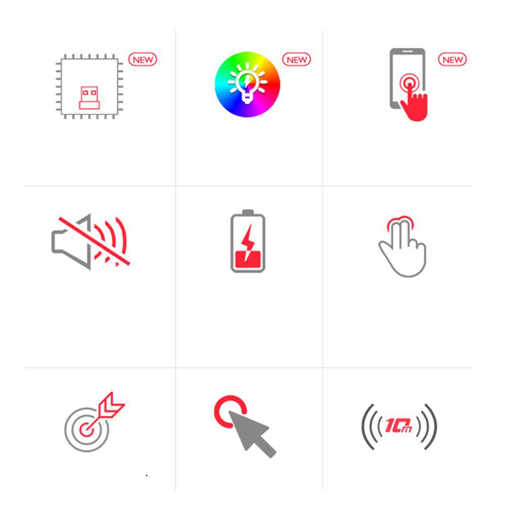 Chuột Không Dây Chơi Game BT5.2 2.4GHz 1600DPI