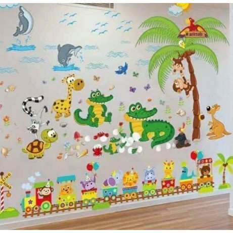 SALE OFF NHIỀU MẪU TRANH DÁN TƯỜNG CÁC LOẠI ĐỘNG VẬT CHO BÉ THỎA SỨC SÁNG TẠO - DECAL DÁN TƯỜNG