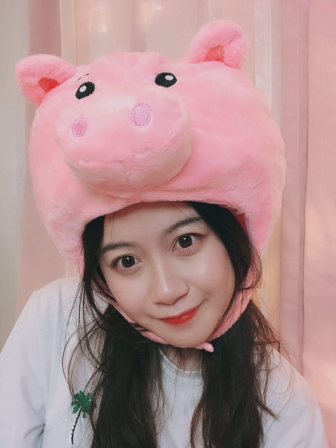 Mũ heo hồng Kang Daniel, mũ heo bông kute