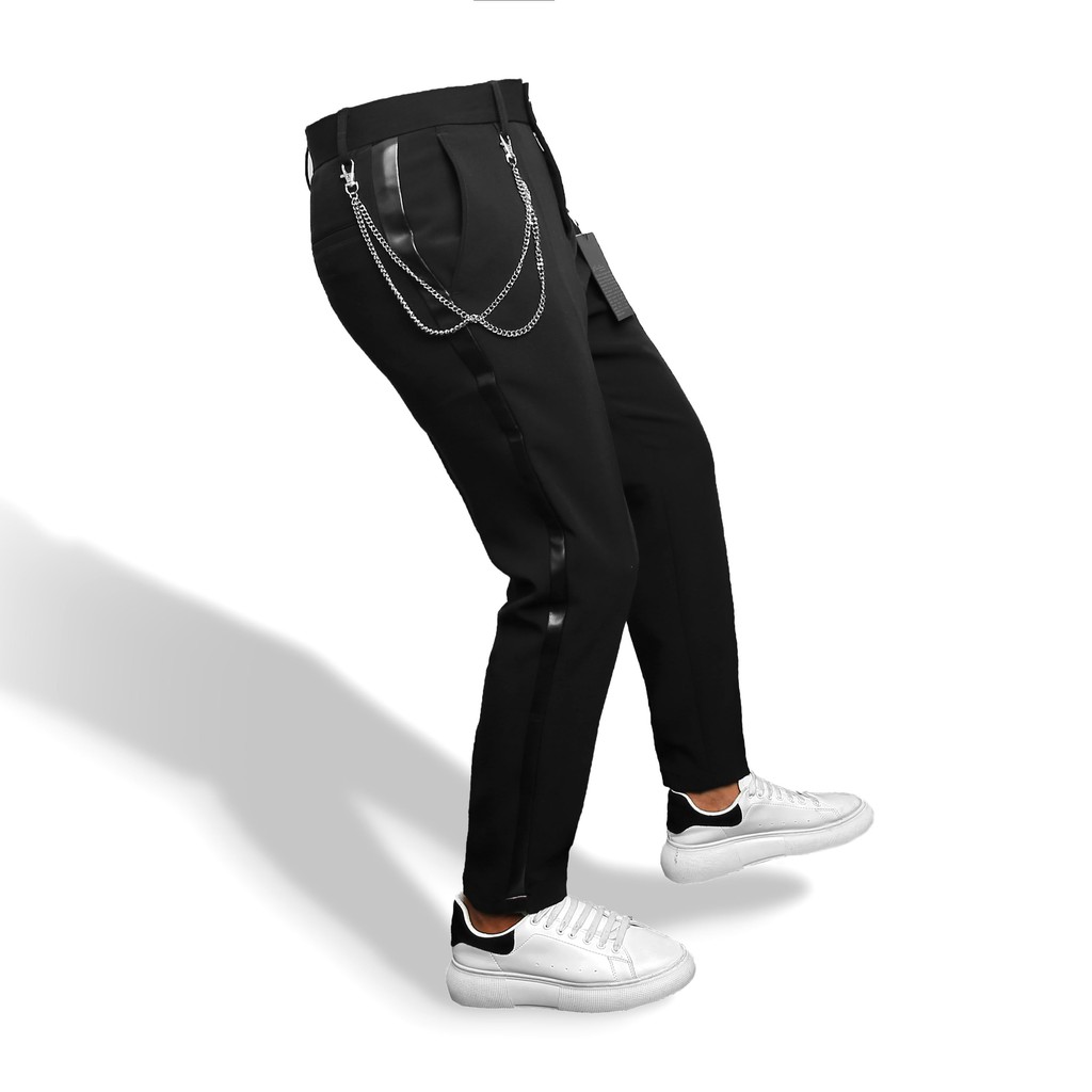 Quần âu nam phối da móc xích - BENTINO | BigBuy360 - bigbuy360.vn