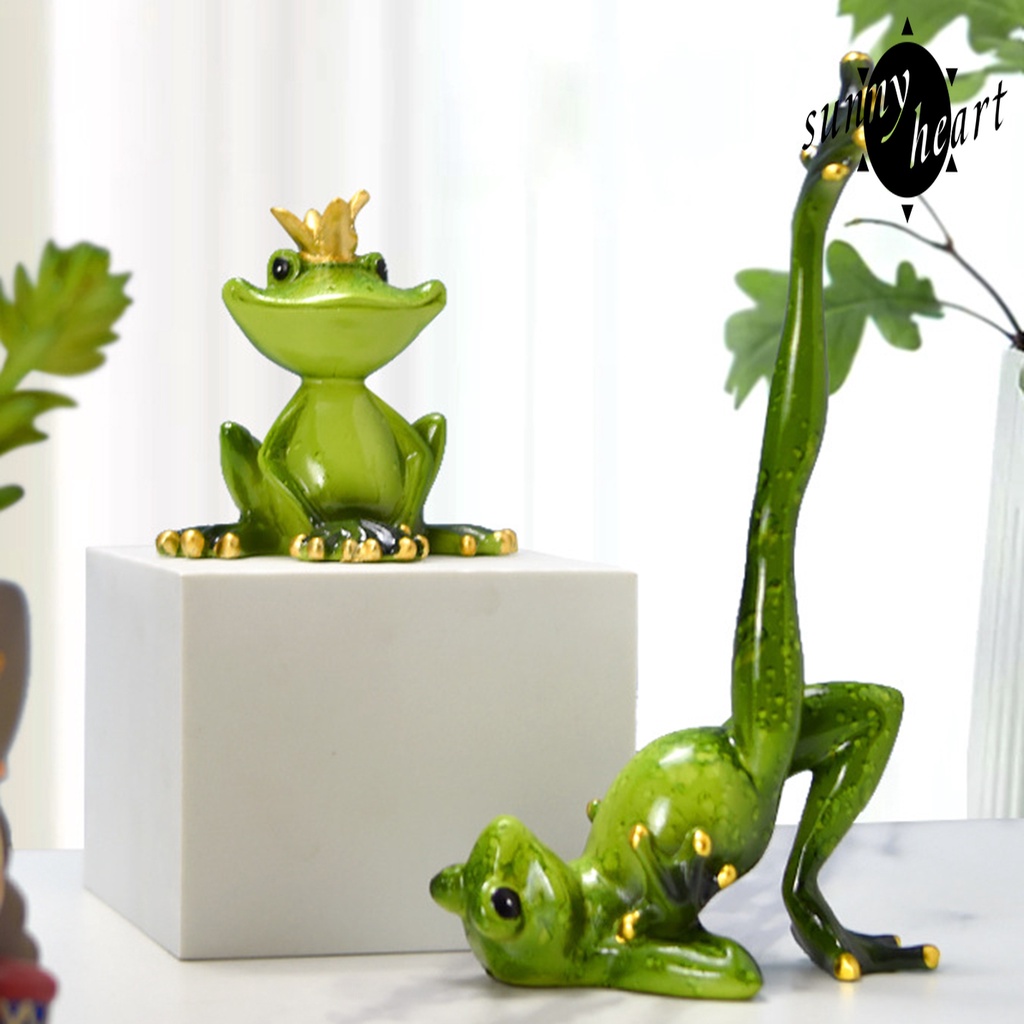 Tượng Ếch Nhiều Màu Sắc Bằng Nhựa Resin Trang Trí Tiểu Cảnh/Tập Yoga