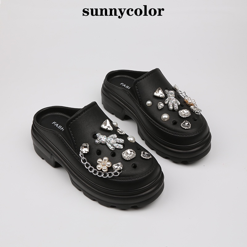 Dép Sandal crocs Quai Chéo Chống Trượt Thời Trang Đi Biển Dành Cho Nữ