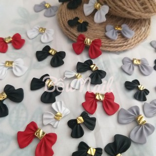 Set 10 charm nơ sứ cao cấp trang trí móng