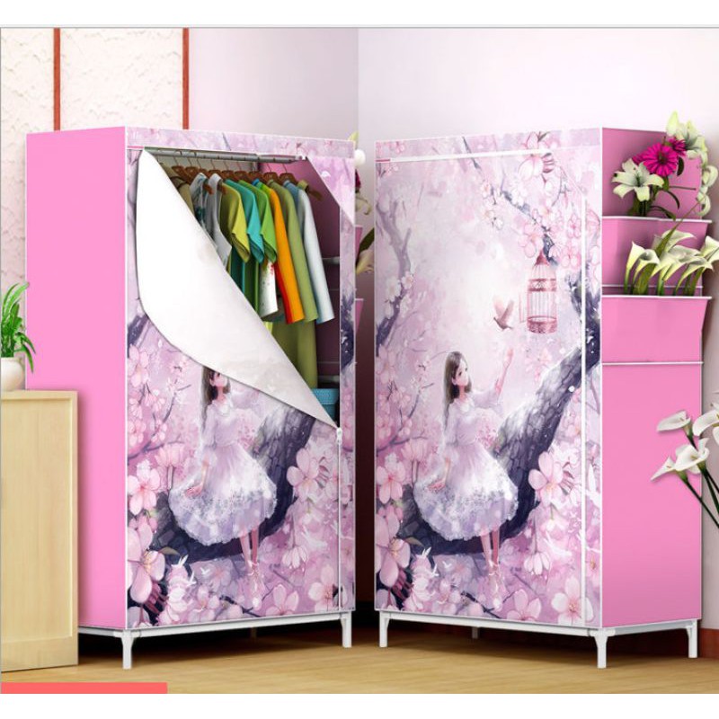[ CHỌN MÀU ] Tủ vải quần áo 3D đẹp với tủ vải khung inox đựng quần áo chắc chắn, bền,nhỏ gọn / Tủ đựng quần áo cao cấp