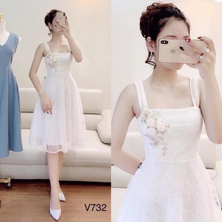 Váy trắng đính đá thiết kế cao cấp - nka2019 - nka0005