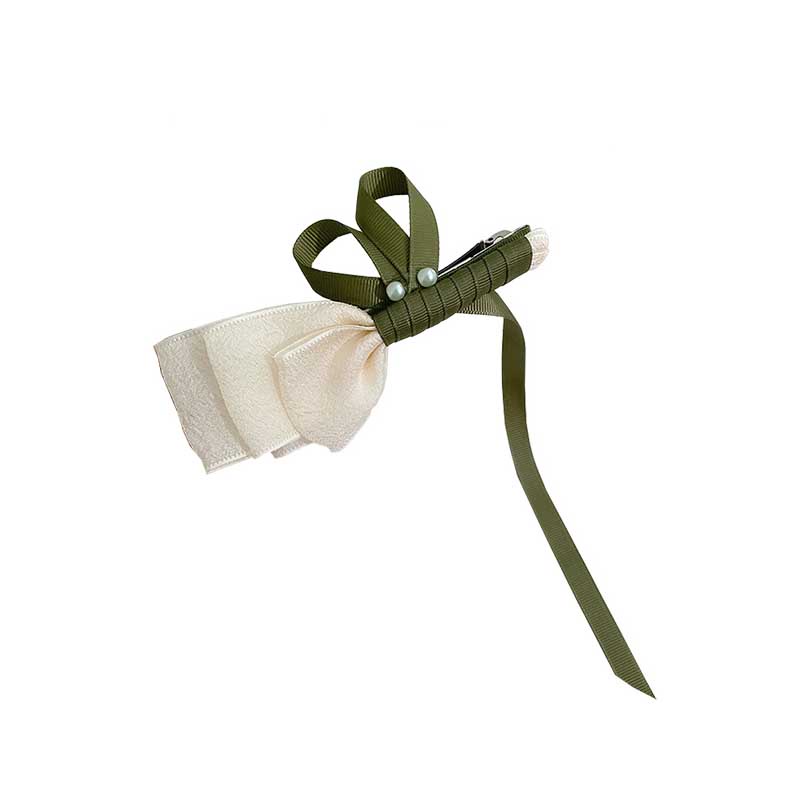 Kẹp Tóc Mỏ Vịt Bằng Vải Đính Nơ Lưng Hình Hoa Tulip Phong Cách Mới Cho Nữ