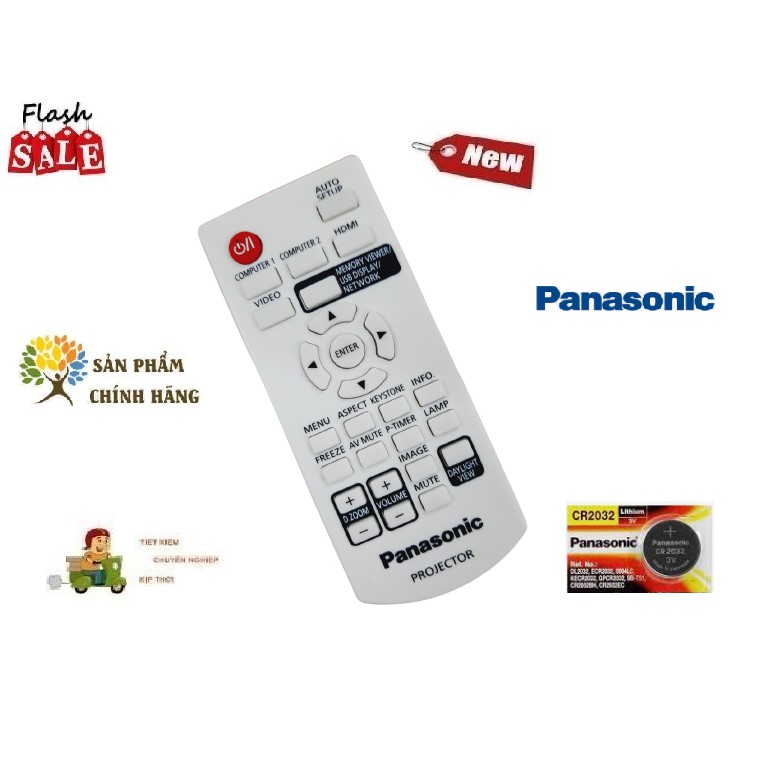 Remote Điều khiển máy chiếu Panasonic- Hàng chính hãng mới 100% Tặng kèm Pin