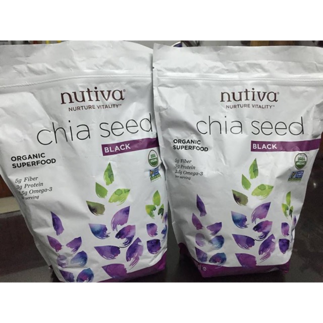 Hạt Chia Mỹ NUTIVA (907gram) - Nutiva Chia Seed (Date: 2021)