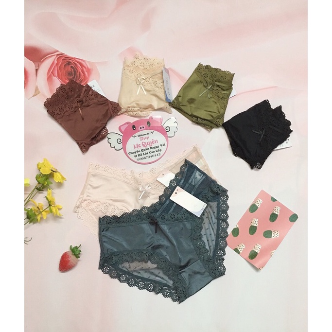 Quần lót ren vạt chéo sexy- thiết kế chấm bi lưới xuyên thấu ôm trọn vòng 3 gợi cảm