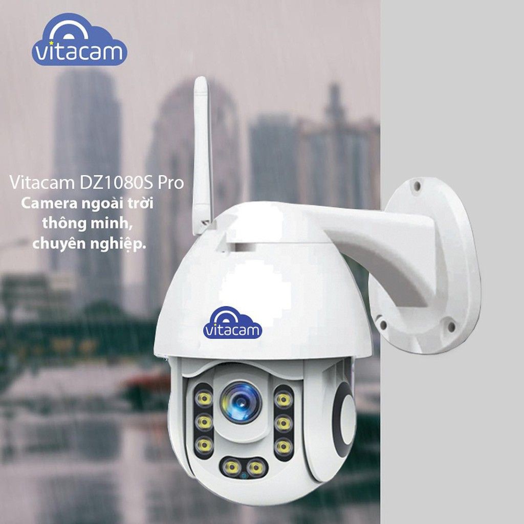 Camera ngoài trời vitacam dz1080 pro xoay 350 độ, đàm thoại 2 chiều, chống lóa,chống nước chuẩn ip 68