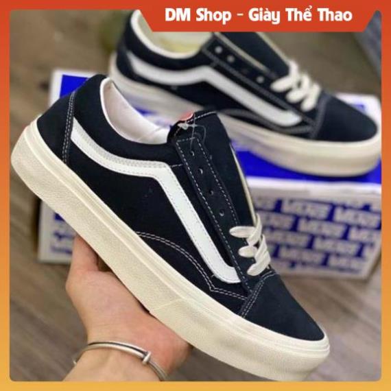 Giày Thể Thao Vans OS Style Vault Cao Cấp, Giầy Van đen old skoll classic, Vann Lười caro hot