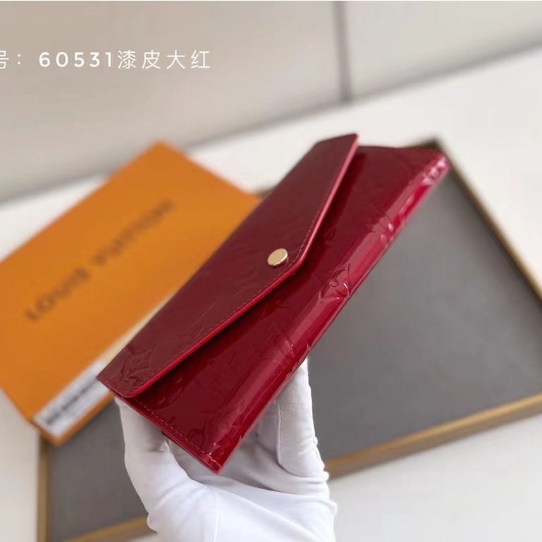 Sẵn sàng giao hàng Ví da dài bằng sáng chế mới của Louis Vuitton LV dành cho nữ có hộp M60531