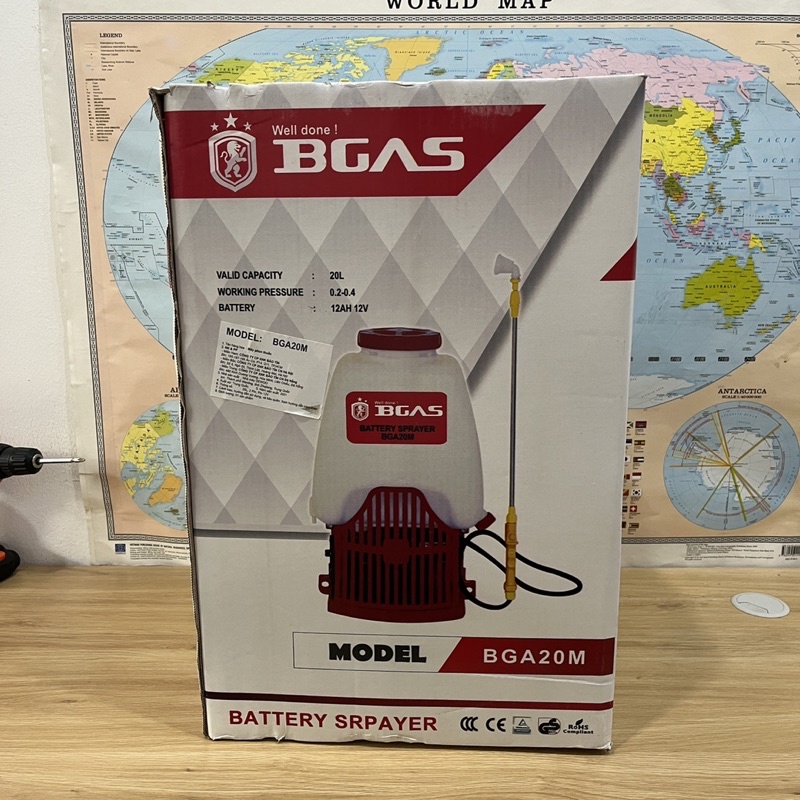 Bình phun thuốc sâu 2 củ bơm BGAS 20 lít