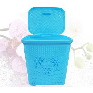 Giỏ đựng đồ có nắp hoa Việt Nhật - vật dụng sắp xếp đa năng-[GIỎ LỚN]