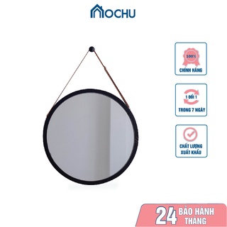 Gương Tròn Treo Tường Khung Gỗ OCHU - Mirror Circle 50 - Black