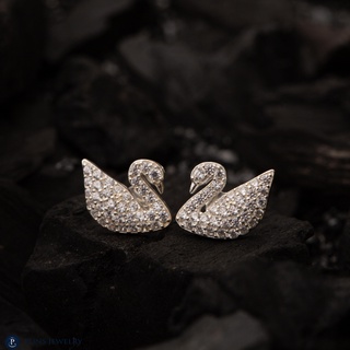 Khuyên tai / bông tai Puns Jewelry thiên nga bạc S925
