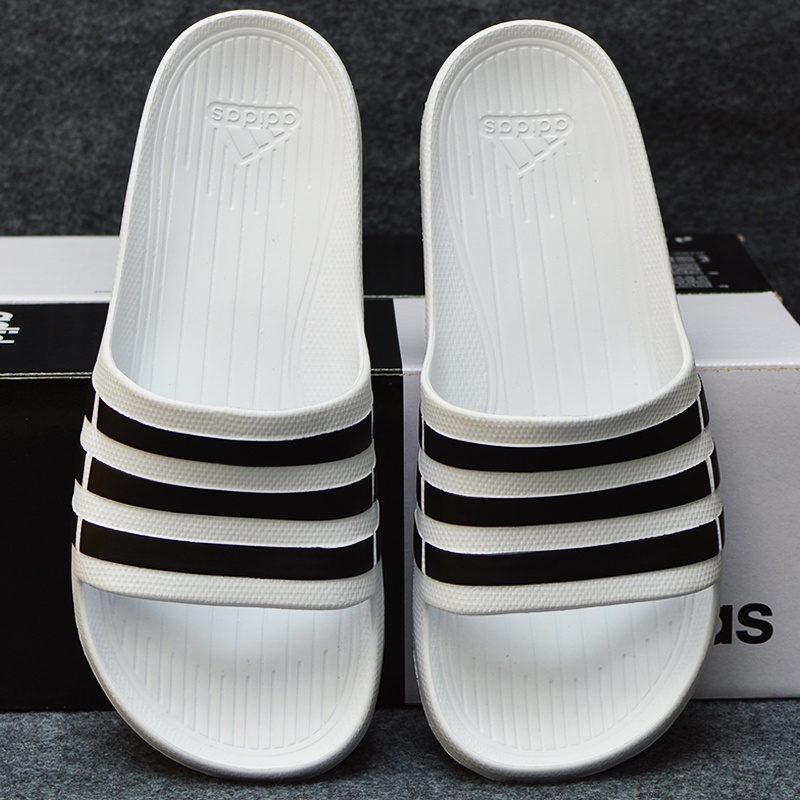 Dép Nam Nữ Adidas Duramo màu trắng sọc đen