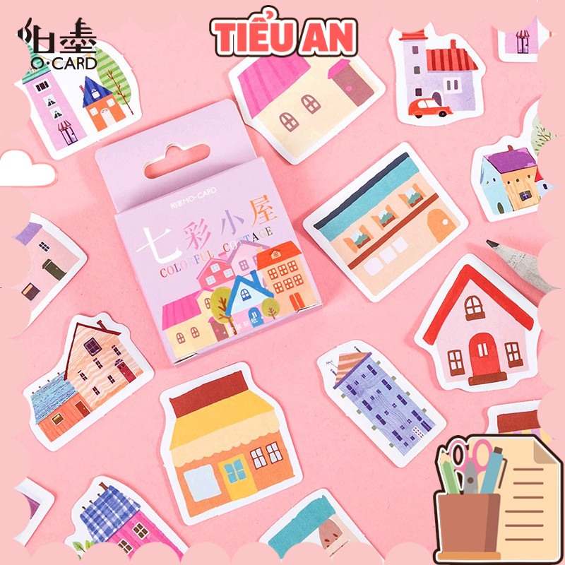 Bộ sticker/ Hình dán ngôi nhà nhiều kiểu dáng (45 Hình)