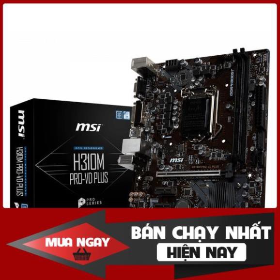 Mainboard MSI H310M PRO-VDH PLUS (Intel H310, Socket 1151, m-ATX, 2 khe RAM DDR4)