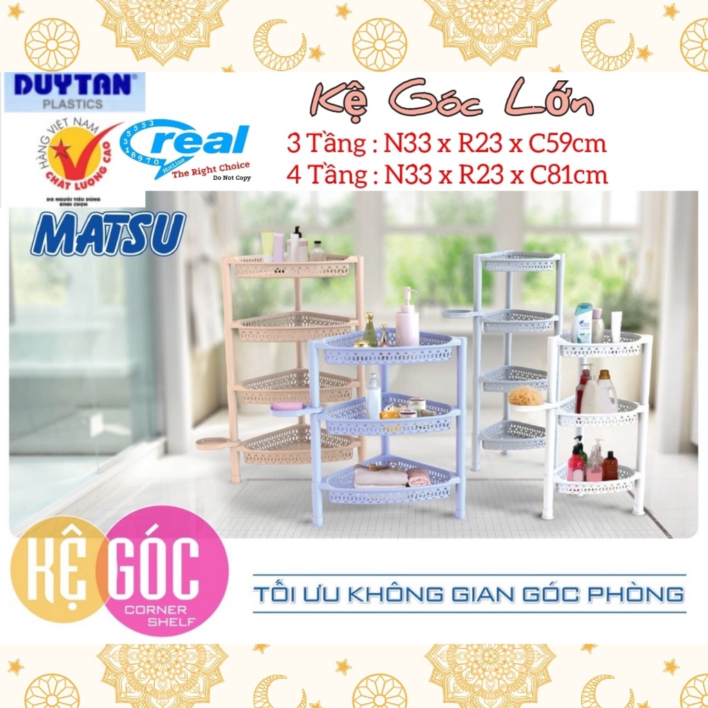 Kệ Góc nhà tắm LOẠI LỚN Duy Tân - kệ góc tường Loại Lớn