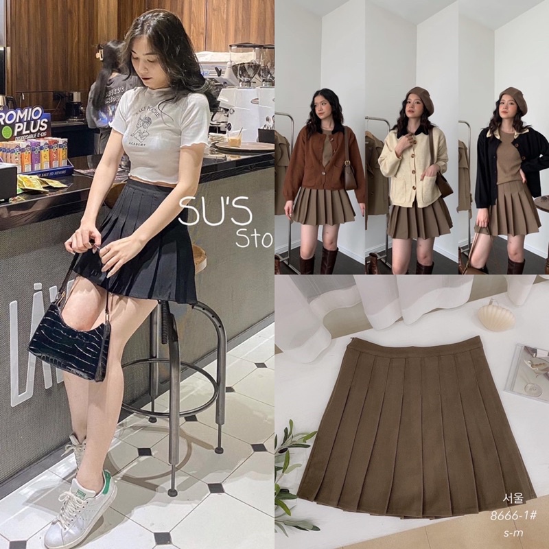 [Hàng Quảng Châu]Chân váy Tenis dạ chất lượng loại đẹp có quần trong