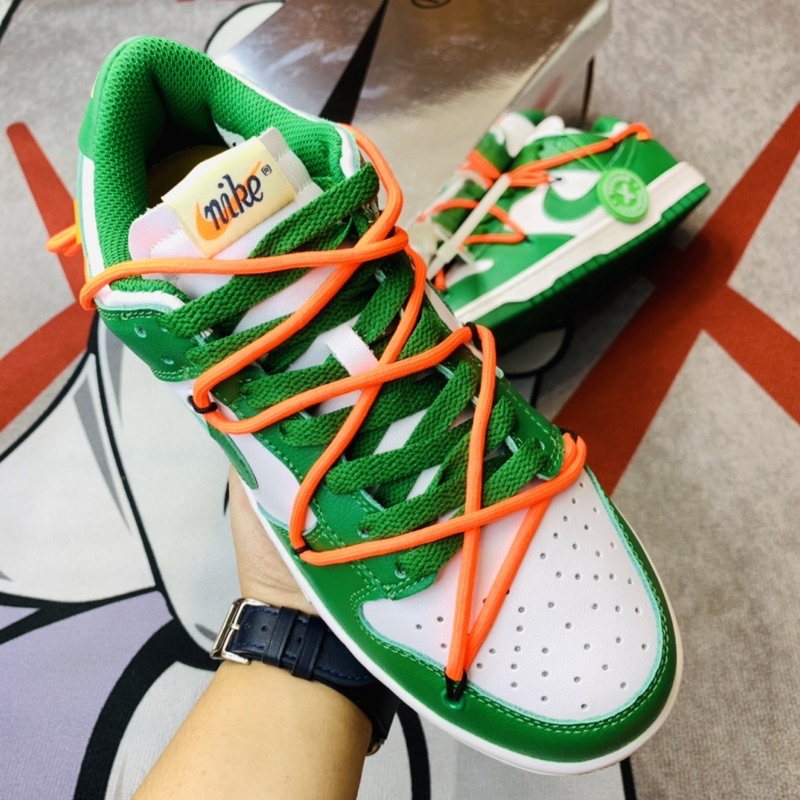 Giày thể thao sneaker SB Dunk Off White xanh lá độc lạ hàng SC