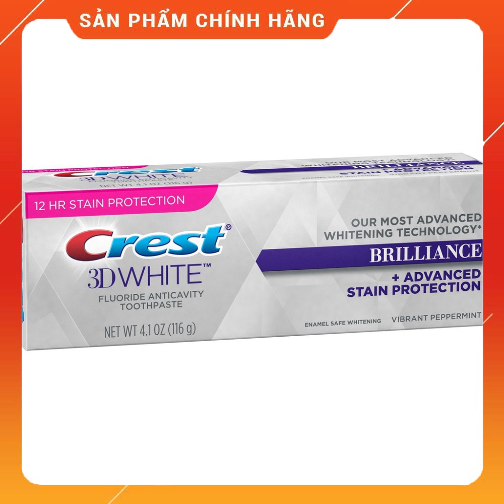 [HÀNG MỸ DATE 2023] KEM ĐÁNH RĂNG CREST - 3D White Brilliance 116g