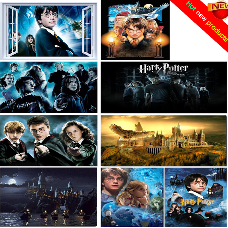 Bộ tranh đính đá 5D tự làm hình harry potter trang trí nhà cửa