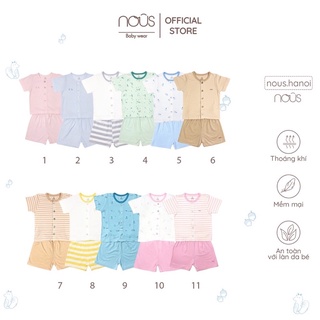 [FULL] Bộ Quần Áo Cộc Nous Cài Thẳng Đủ Mẫu hè 2021 (Size Từ 3-6 Tháng Đến 9-12 Th)