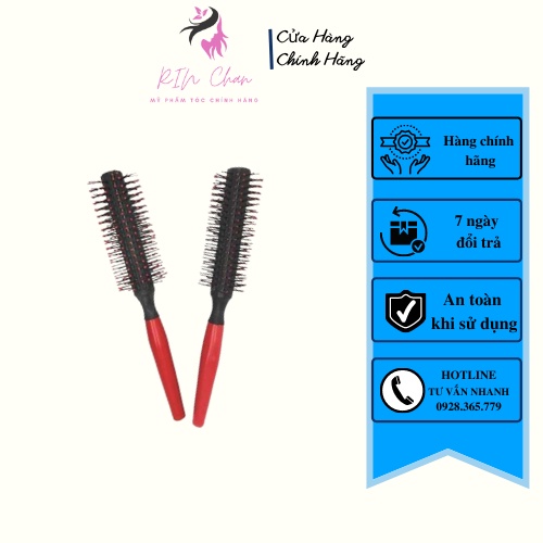 Lược tròn - Lược Tạo kiểu cho tóc uốn xoăn  tóc phồng. Rin Chan Store