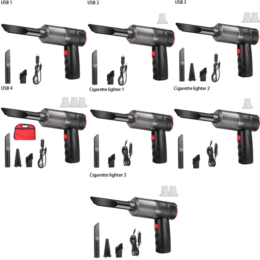 Máy Hút Bụi Mini Không Dây Cầm Tay Sạc Usb Cho Xe Hơi