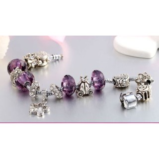 Vòng tay charm hoa pha lê siêu đẹp