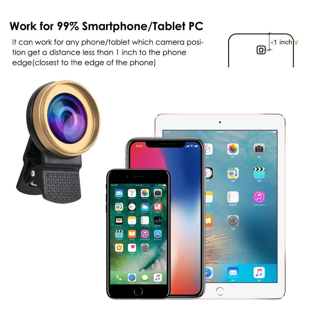 Ống Kính Góc Rộng 2 Trong 1 0 45X + 12 5X Macro Cho Điện Thoại