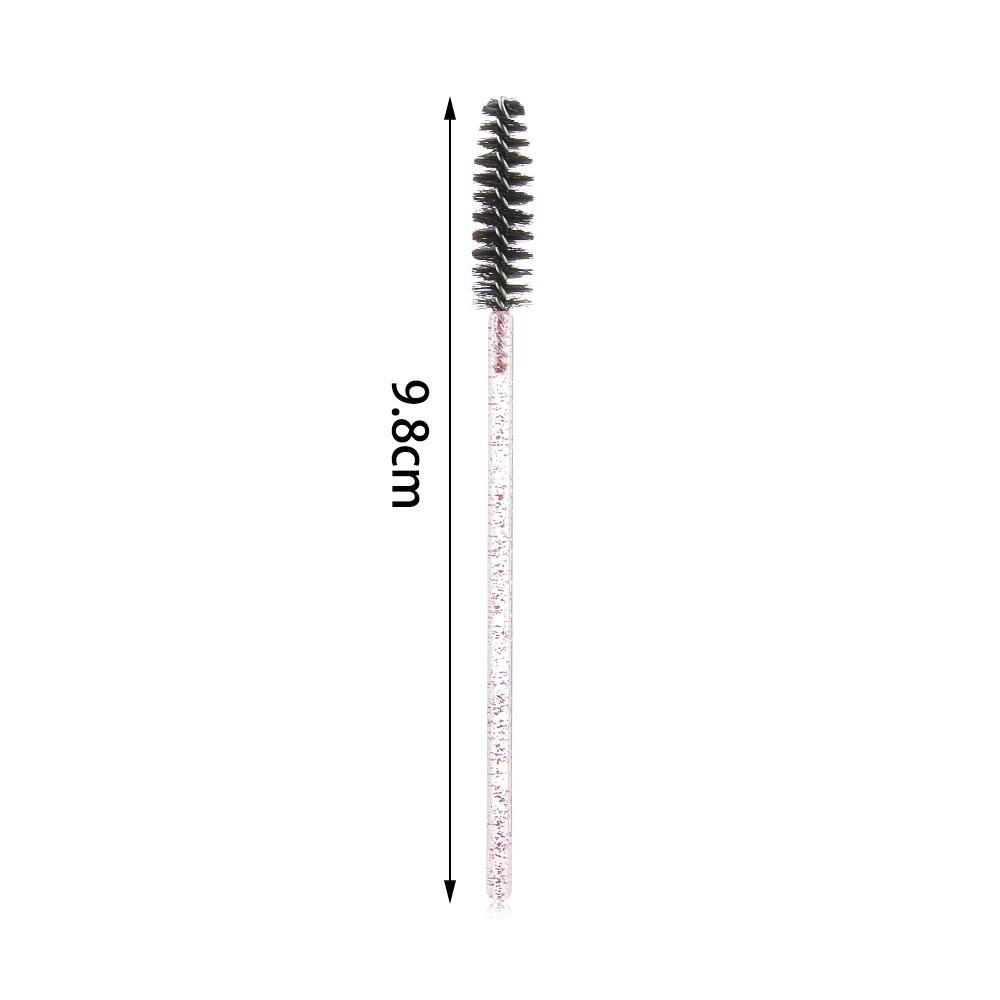 NIUYOU Set 50 Cọ Trang Điểm Lông Mi Tay Cầm Đính Đá Pha Lê Sử Dụng Một Lần