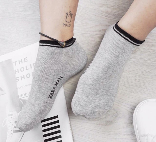 Lố 10 đôi tất thêu cổ KẺ ngắn siêu đẹp