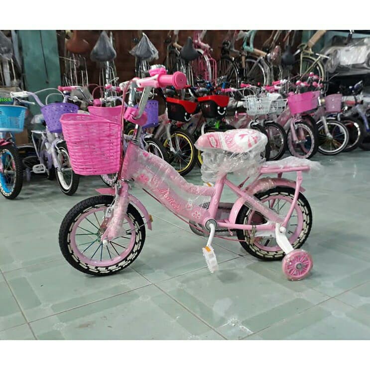 Xe đạp nữ Mailedi cho bé gái bánh 16/18 (cho bé 5-7t, 6-9t)
