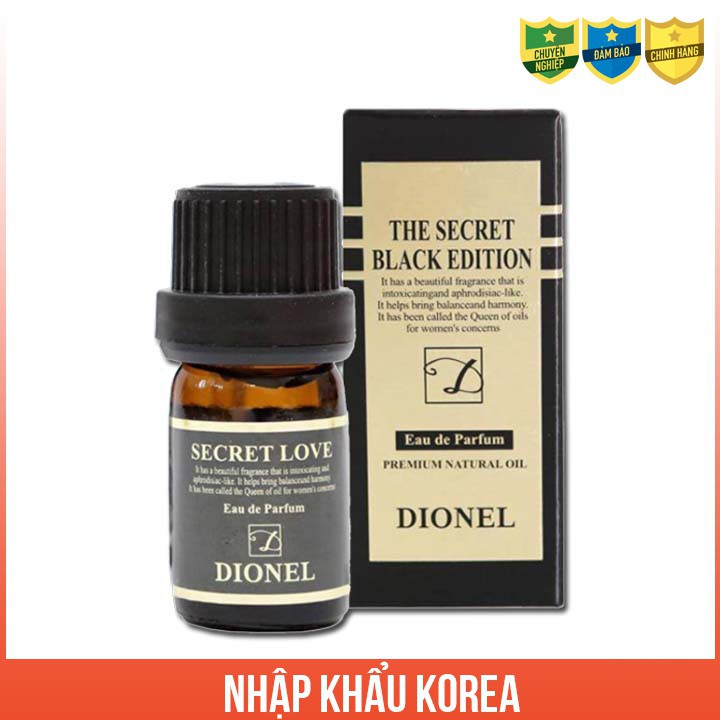 Combo 2 Lọ Nước Hoa Vùng Kín Dionel Hàn Quốc 5ml - Dionel Secret Love 5ml Korean - Đủ Màu Đen, Trắng, Xanh