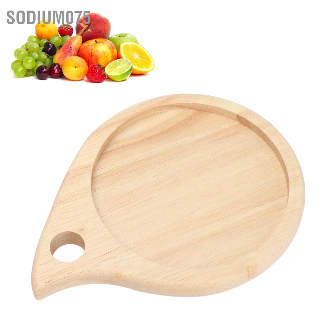 Sodium075 Thớt gỗ cắm trại Đa năng tròn nhỏ Đĩa Charcuterie cho món ăn nhẹ trái cây