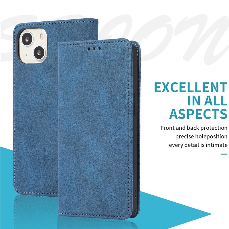 Bao da điện thoại kiểu ví lật thời trang cho for iPhone 13 12 11 pro max