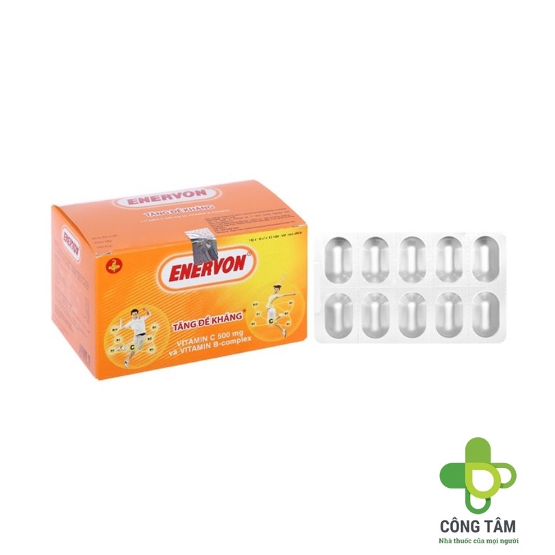 ENERVON C - VITAMIN C VÀ VITAMIN B-COMPLEX - TĂNG SỨC ĐỀ KHÁNG HỘP 100 VIÊN (1 VĨ )