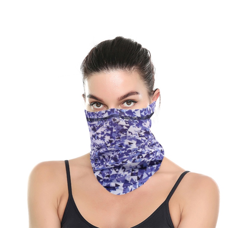 Khăn Choàng Cổ Bandana Thể Thao Hình Tam Giác Họa Tiết Hoa Màu Neon Sáng Phong Cách Hip Hop Unisex