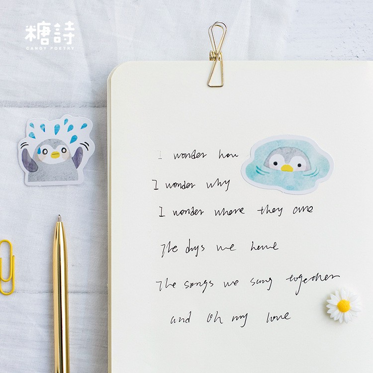 Bộ sticker/ Hình dán Bé Chim Cánh Cụt Đáng Yêu (45 Hình)