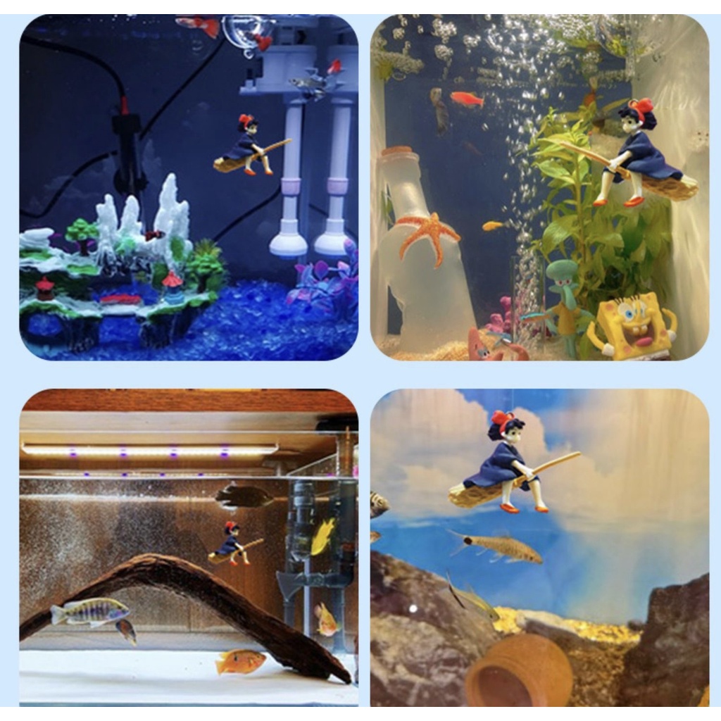 Mô hình đồ chơi thả bể cá, mô hình songoku, thợ lặn trang trí hồ cá nổi Master Kids