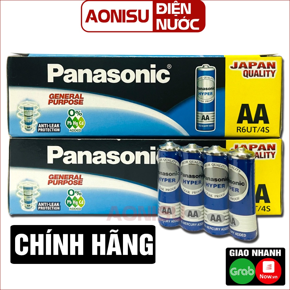 Hộp Pin AA Panasonic NHẬP KHẨU CHÍNH HÃNG 1.5V- Pin Tiểu 2A Micro, Remote, chuột máy tính, Loa Bluetooth, Đồng Hồ AONISU