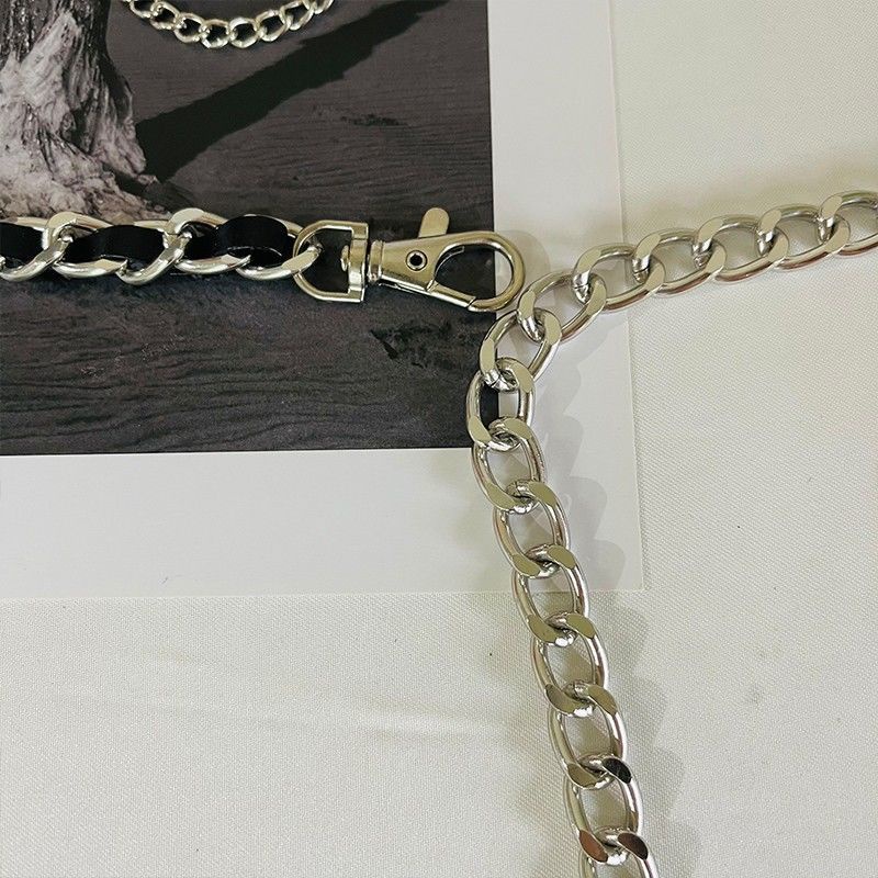 Dây Xích Màu Đen Đeo Hông Bằng Kim Loại Thời Trang Mùa Hè Cho Nữ